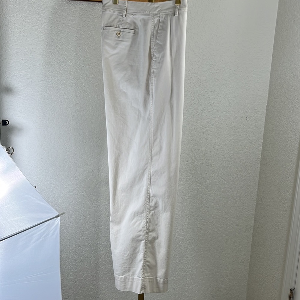 J. Crew, wide leg cream colored jeans, size 10